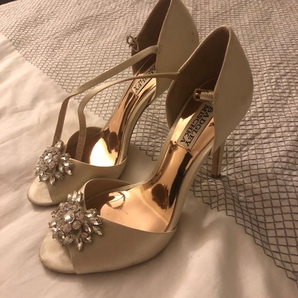 Badgley Mischka jeweled heels - Picture 3 of 3
